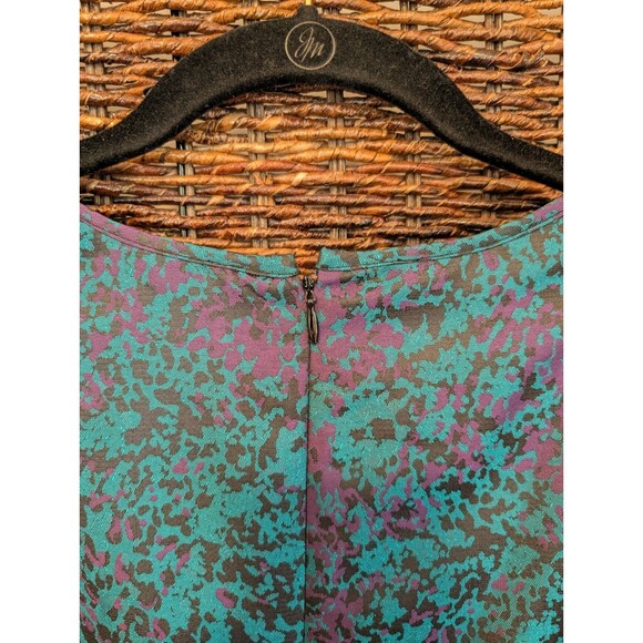 Ivy And Blu Maggy Boutique Silk Brocade Fit & Flare Dress Sheer Panels Wedding - Picture 4 of 9